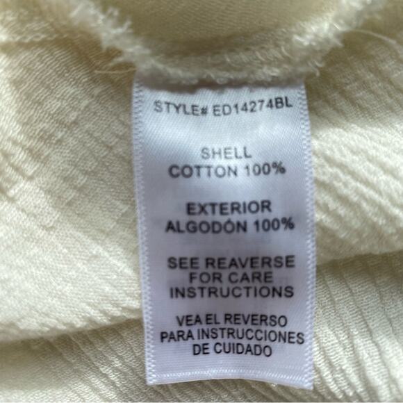 En Creme Anthropologie Embroidered Gauze Tunic Shirt Dress Women S Cream‎ Boho - Picture 6 of 7